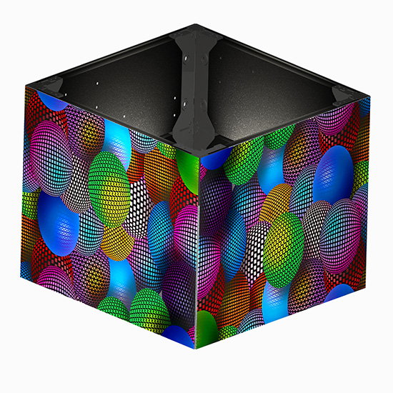Predný servisný 90-stupňový LED panel pre štvorcový LED displej